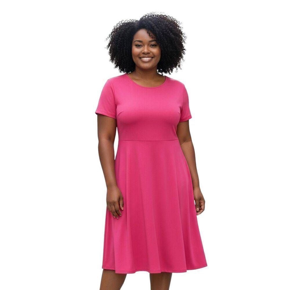 STEPHANIE ANDREWS CORAL DRESS SZ.14 EUC.